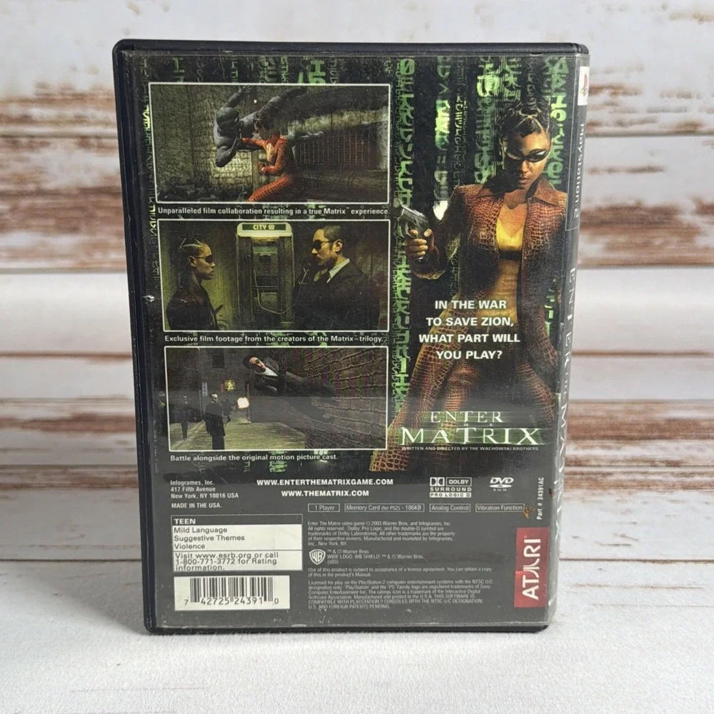 Enter the Matrix (Sony PlayStation 2, 2003) PS2 CIB Complete with Manual